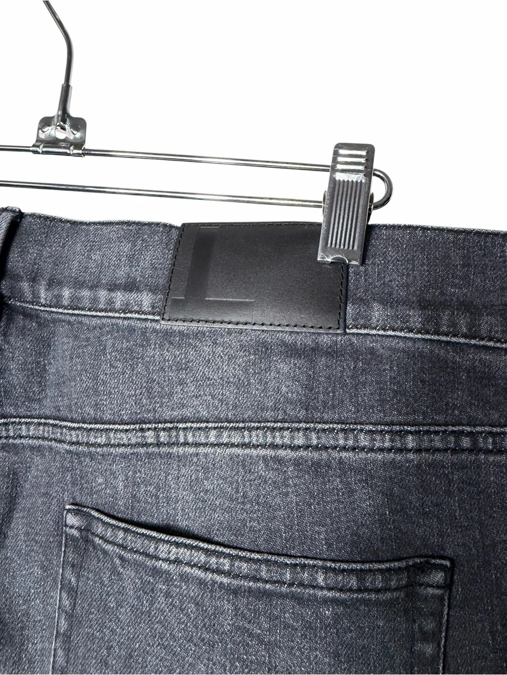 Lafayette 148 Black Faded Reeve Straight Leg Jeans Size 34 Size 18